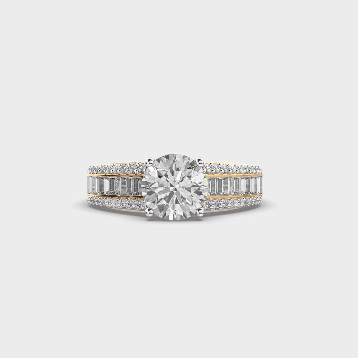 Timeless Glow Solitaire Diamond Band Ring