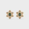 Amarilla Green Stone Diamond Studs