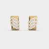 Tres Lines Diamond Pave Earstuds