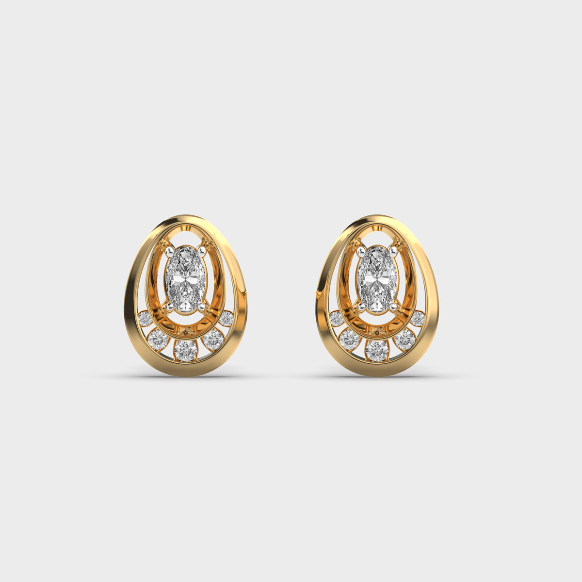 Eterna Oval Diamond Earstuds