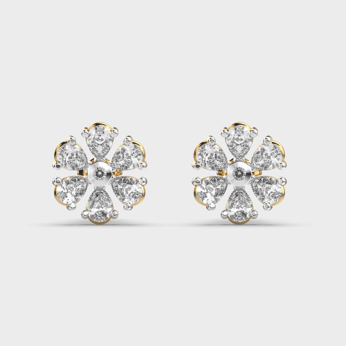 Radiance of Petals Diamond Earstuds