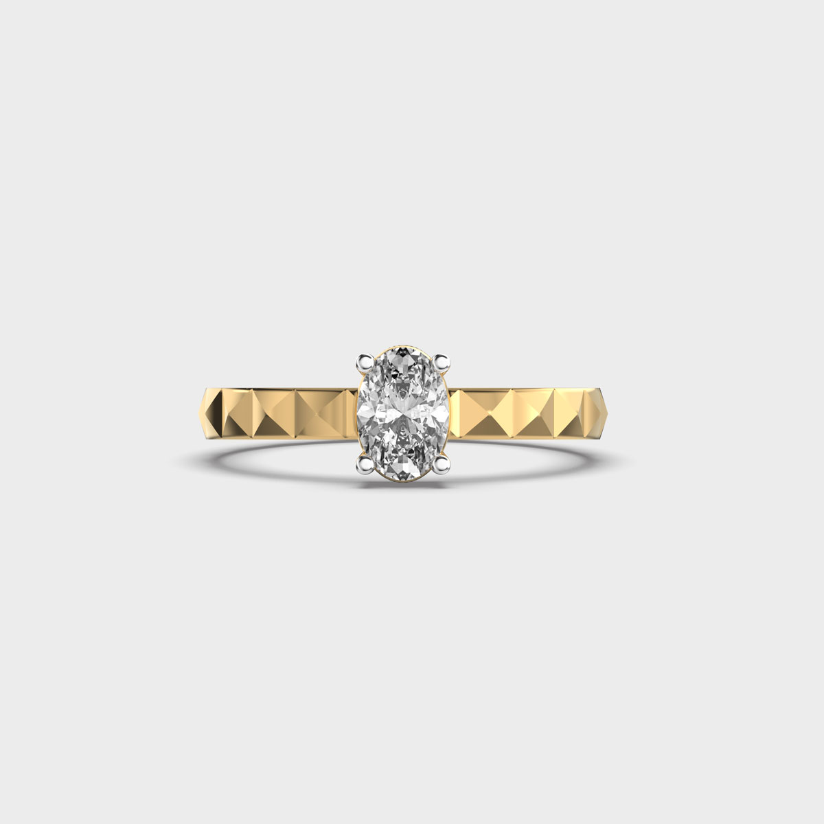 Dazzling Intricate Ridged Diamond Ring