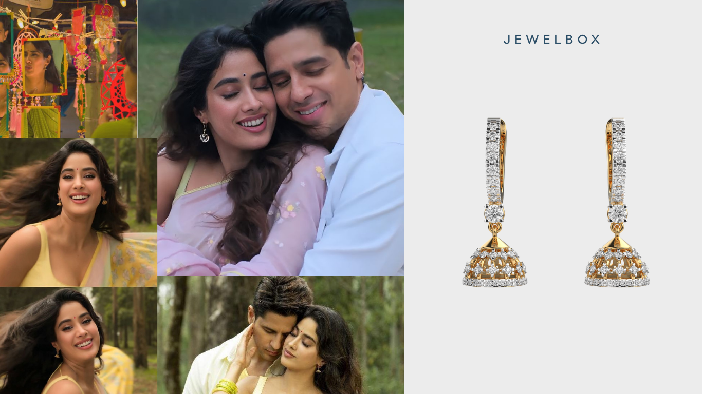 Bollywood Jhumka Diamond Earrings for Param Sundari Inspired Jewellery Splendour