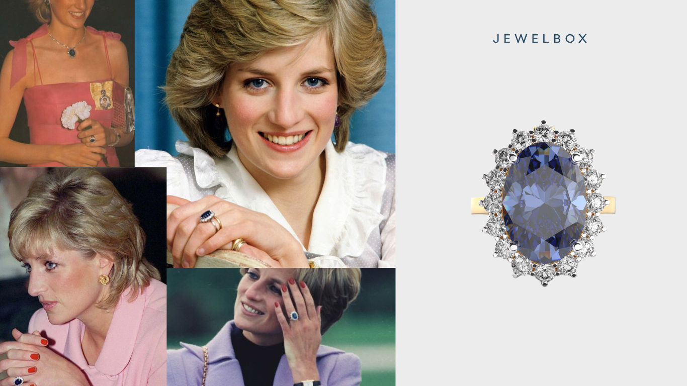Lady Diana Blue Stone Diamond Ring: Inspired by the Sapphire Ring of Lady Diana