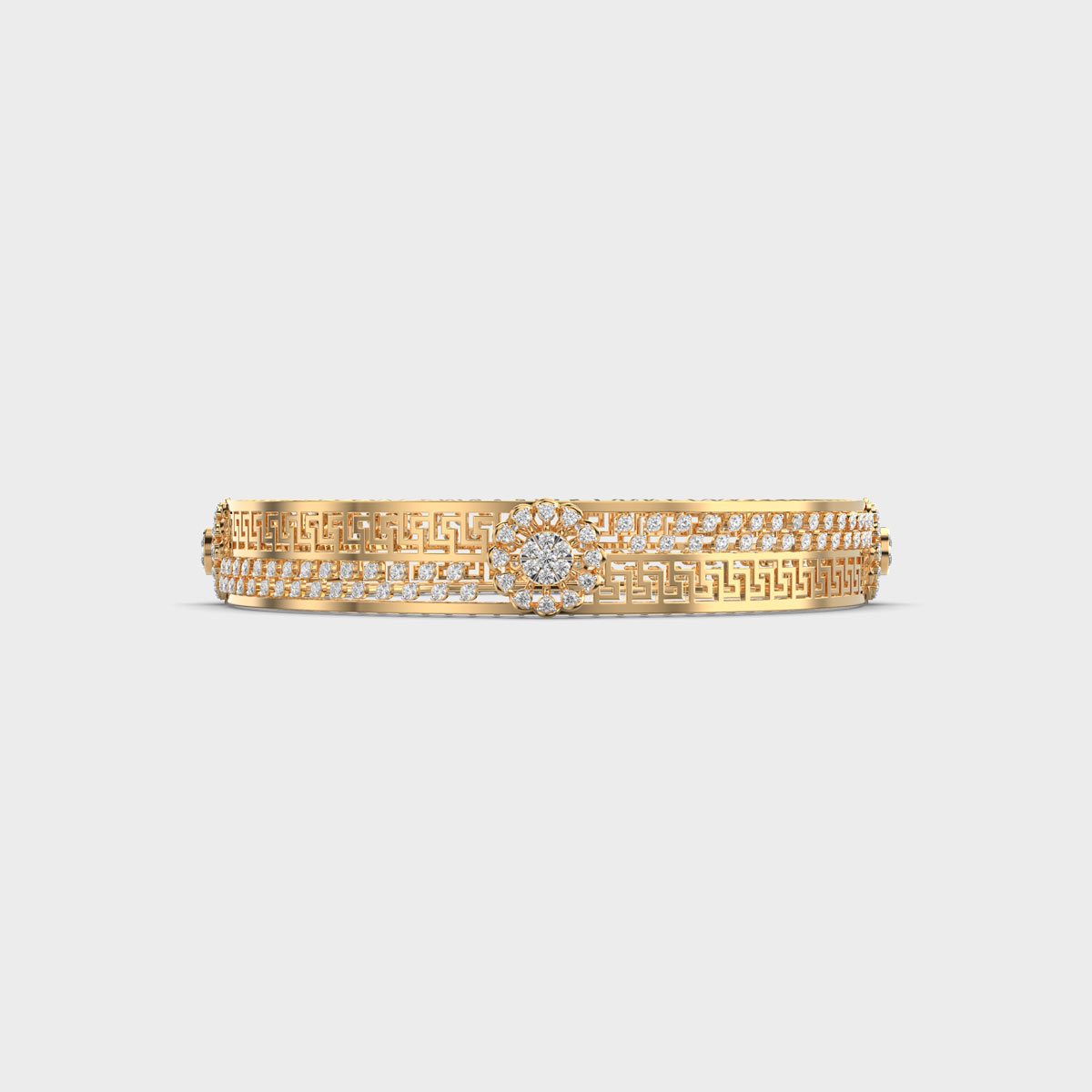 Regal Diamond Encrusted Bangle for Women