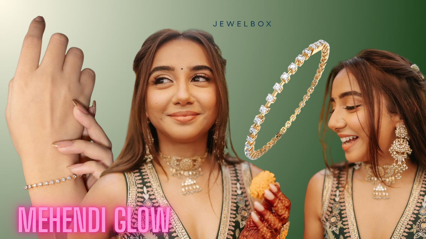 Understated and Minimalist Bollywood Bridal Jewellery: Dot and Dash Tennis Bracelet for Women