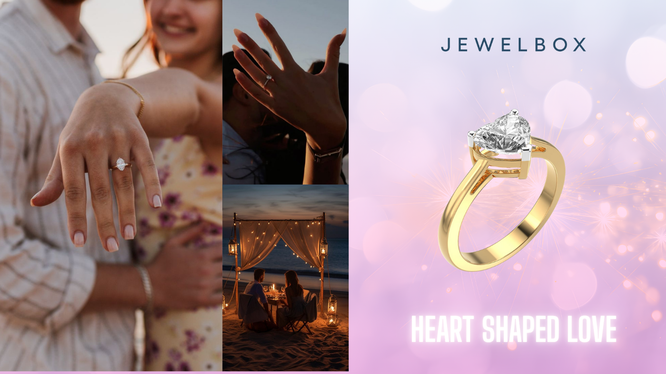 Top 4 Dreamy Diamond Engagement Rings for a Perfect Proposal 7 Classic, Elegant, and Full of Love: Love Me More Heart Solitaire Diamond Ring as an Engagement Ring