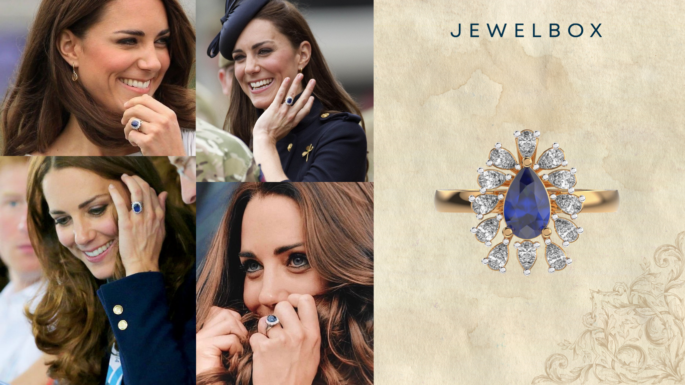 Top 4 Royal Wedding Jewellery Inspired by the Women Monarchs 8 Kate Middleton Engagement Blue Stone Diamond Ring: The Iconic Ring That Bridges Generations of English Royals