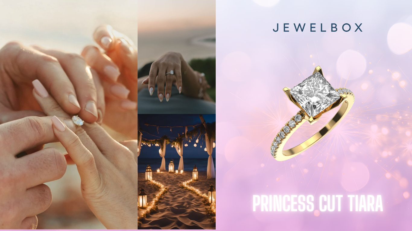 Top 4 Dreamy Diamond Engagement Rings for a Perfect Proposal 8 Perfect Diamond Engagement Rings For Proposal: Classic Peonia Princess Cut Diamond Ring
