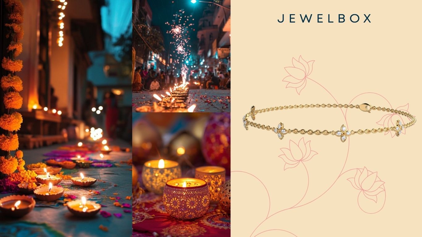 Soft Weave Flower Diamond Bracelet, Delicate Charm On Dhanteras 