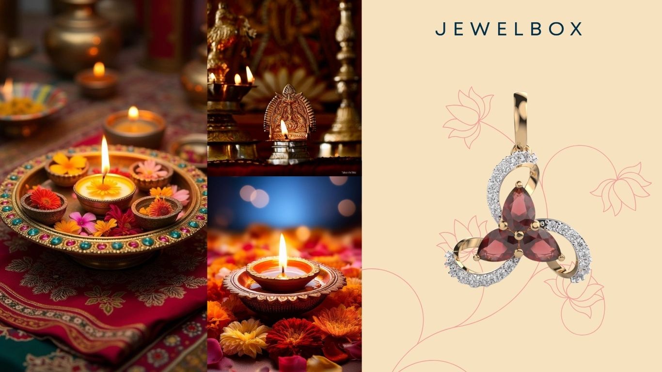 Triangular Red Stone Pendant Without Chain