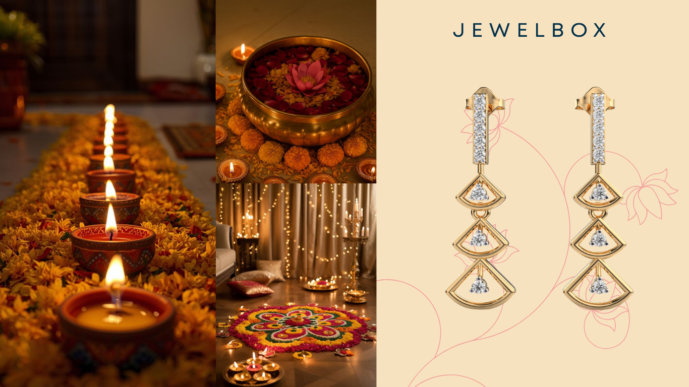 Pagoda Shapes Diamond Dangling Earrings