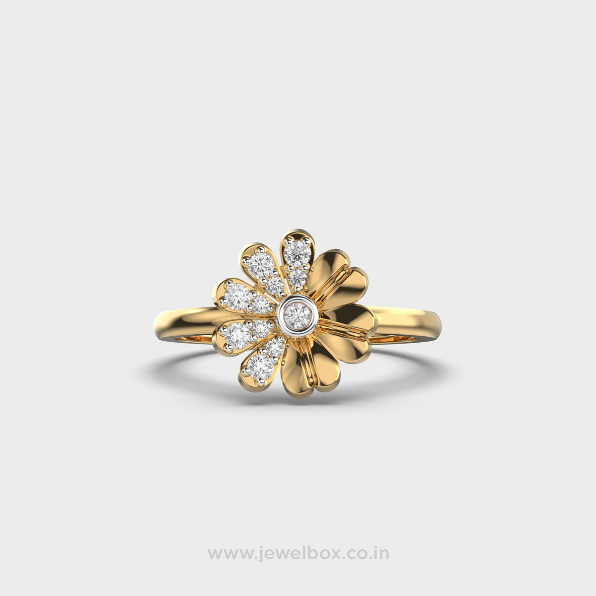 For Sisters Who Like Pastels And Flowers: Half and Half Daisy Delight Diamond Ring