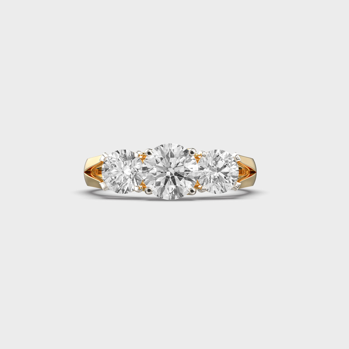 Threefold Blessings Round Diamond Ring