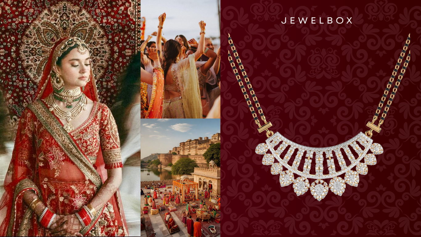 Weddings All Over India: Mangalsutra Of Brides Of Central India, Verdelle Bloom Diamond-Encrusted Mangalsutra with Chain