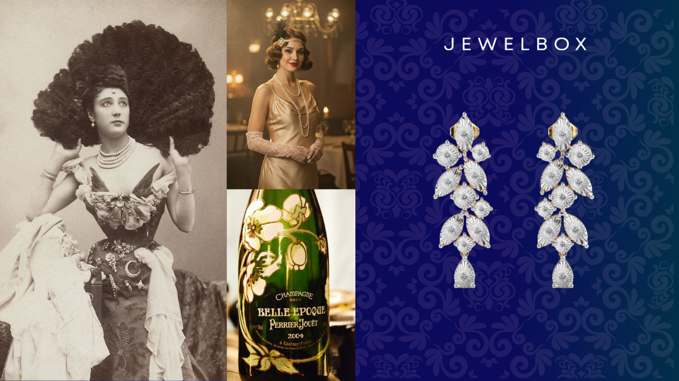 Symbol of Renewal and Vitality in Belle Époque Jewelry: Bejeweled Hanging Diamond Earrings