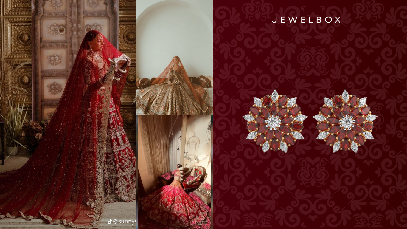 2025 Bridesmaid Jewellery Collective: 5 Gorgeous Curated Favourites 5 Mellow Spring Red Stone Diamond Earstuds