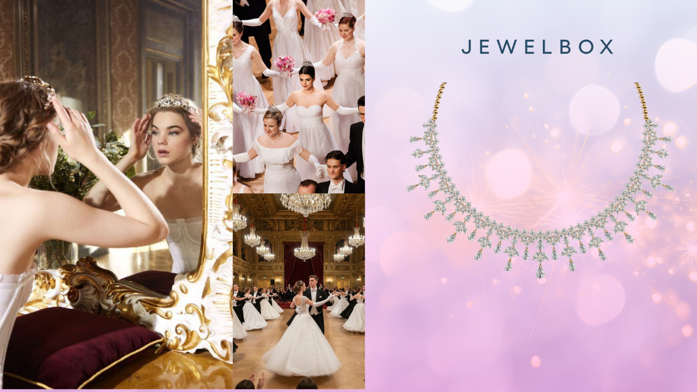 Classic Diamond Necklaces in Gorgeous Débutantes 2025 ft Jewelbox 5 Queen Elizabeth Fringe Diamond Necklace