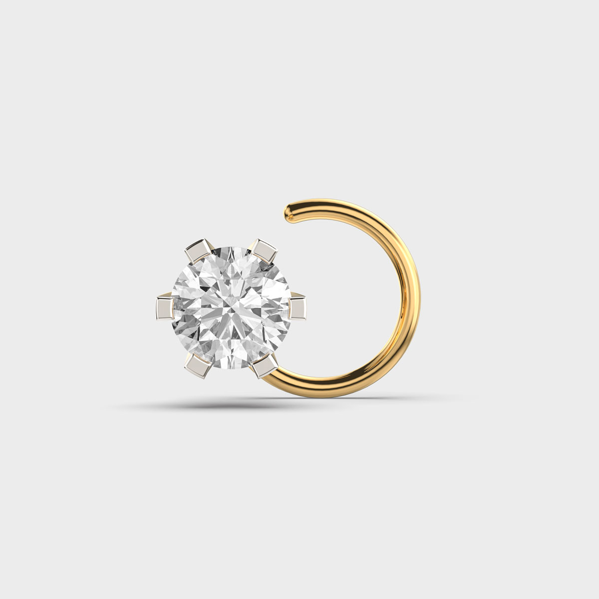 Orbelle Round Diamond Nose Pin