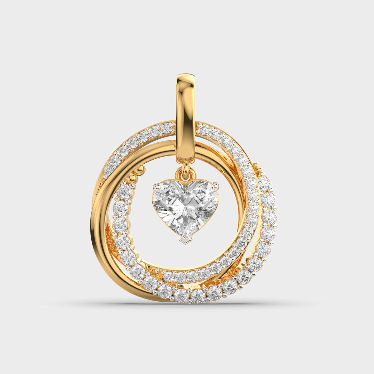 All My Love for You Heart Diamond Pendant