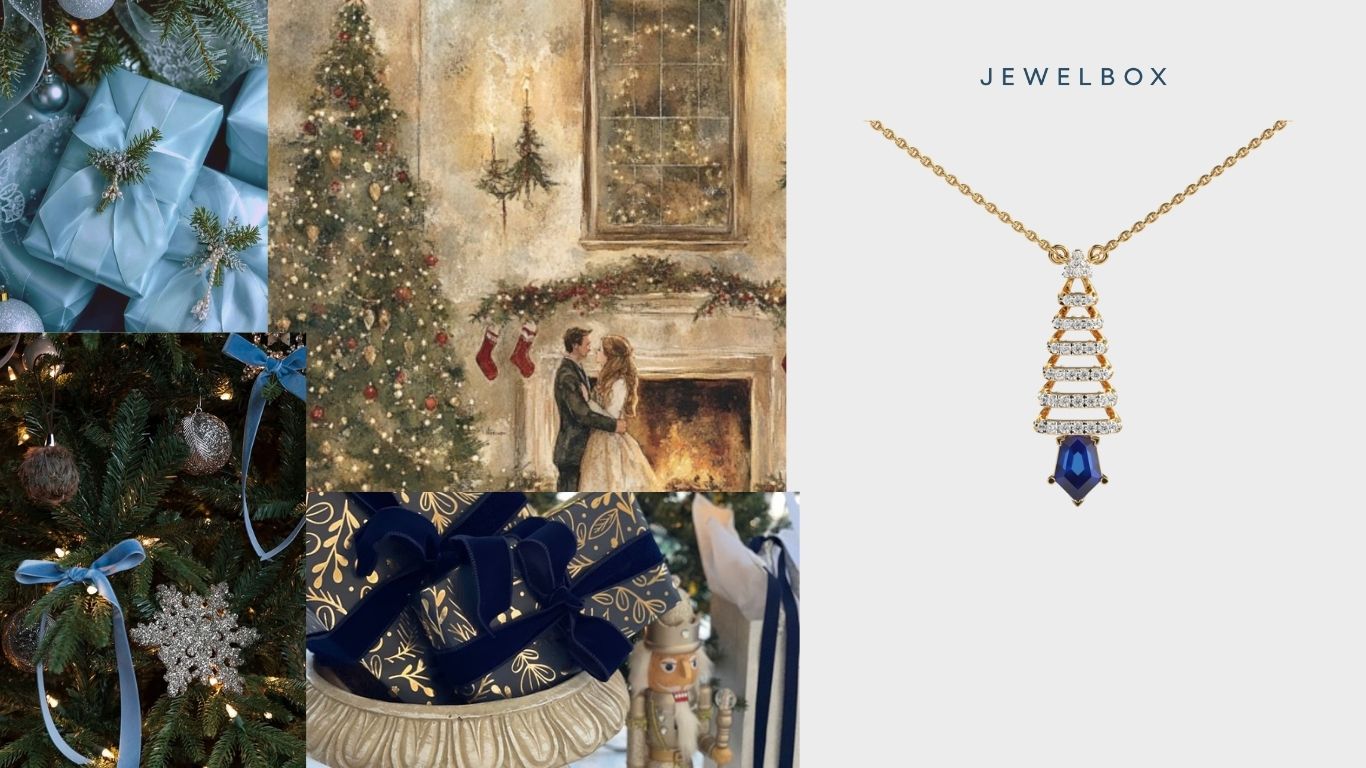 Here's the Top 5 Beautiful Jewellery Gifts for Christmas 2025 ft Jewelbox 6 Blue Christmas Diamond Pendant Without Chain