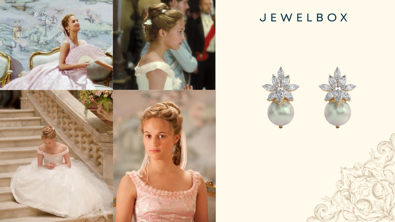 Top 4 Sensational Pieces Featured in Anna Karenina ft Jewelbox 2025 7 Dainty Floral Pearl Diamond Earrings