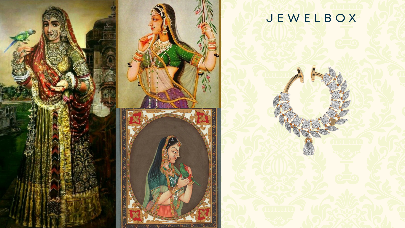 The Grandeur of Gorgeous Mughal Jewellery: Top 5 picks by Jewelbox 8 Regal Rani Gleaming Diamond Nosering