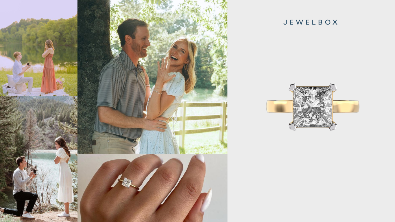 Miravelle Carré Princess Cut Diamond Ring